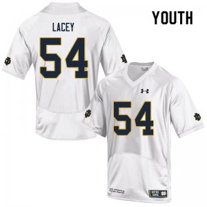 Notre Dame Fighting Irish Youth Jacob Lacey #54 White Under Armour Authentic Stitched College NCAA Football Jersey EIG8599UK